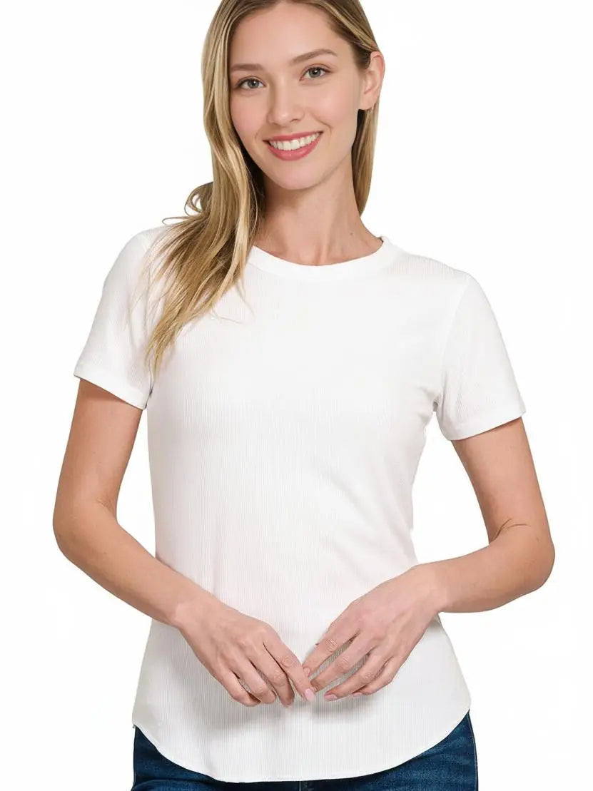 Zenana Ribbed T-shirt