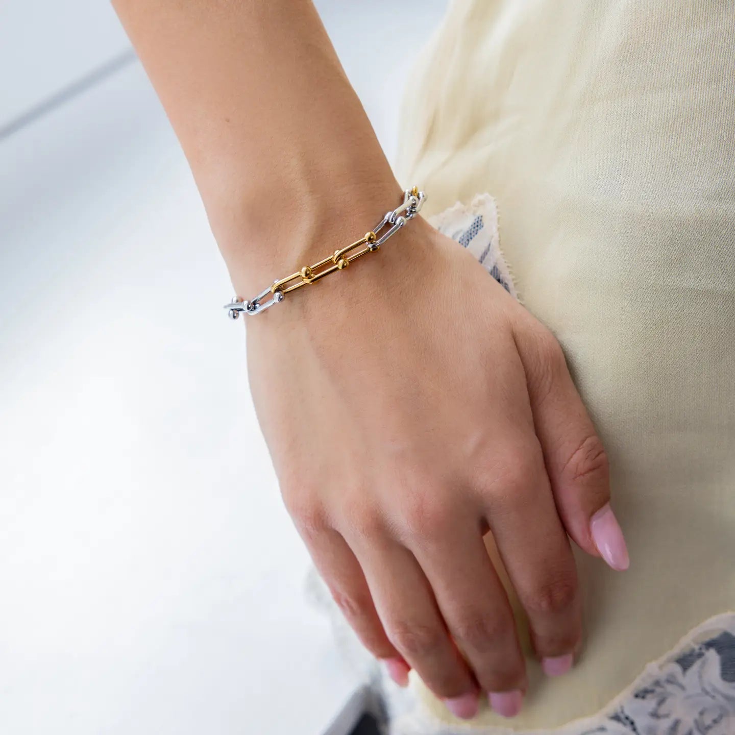 Two Tone Chain Bracelet