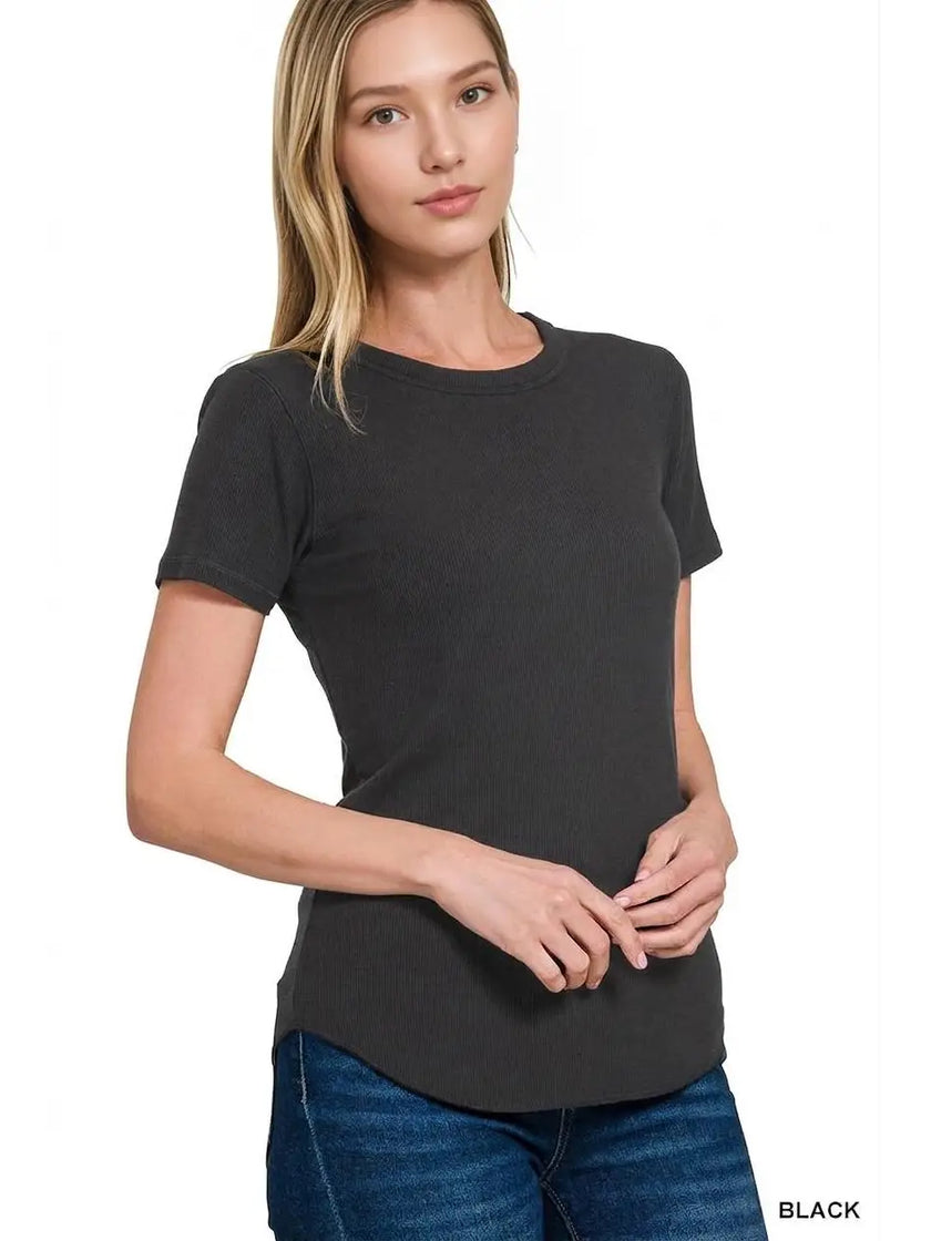 Zenana Ribbed T-shirt
