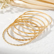 Gold Layered Bangle Bracelet Set