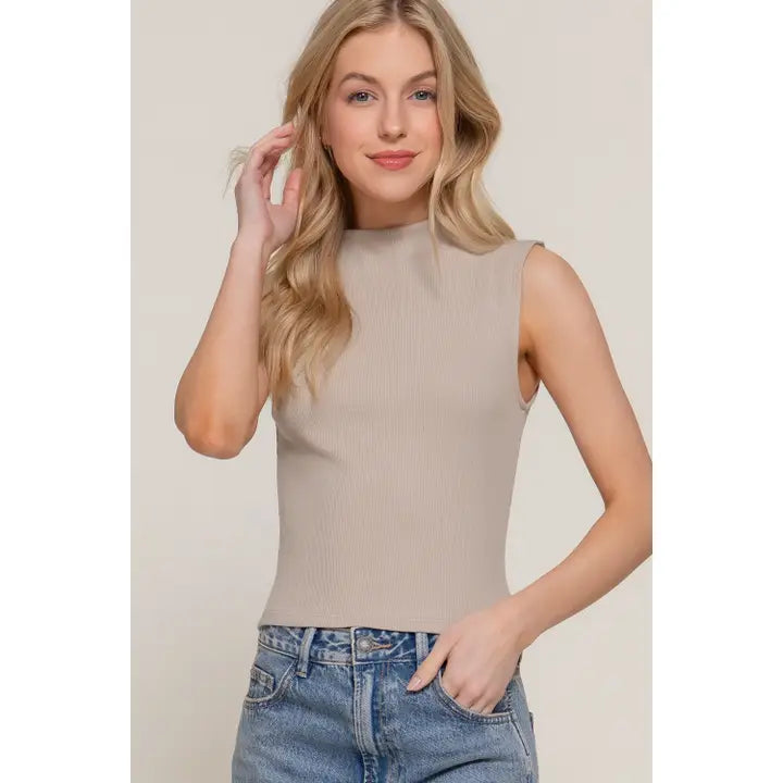 Charity Mock Neck Tank