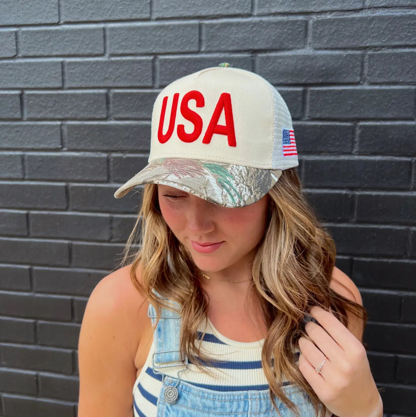 Vintage USA Camo Hat