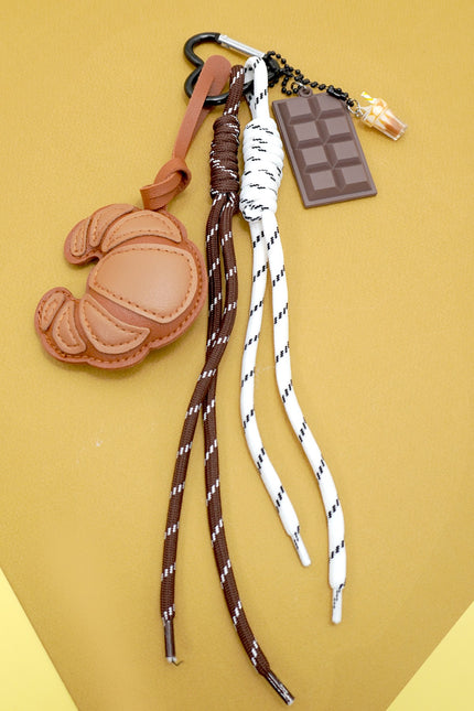 Croissant Chocolate Bag Charm