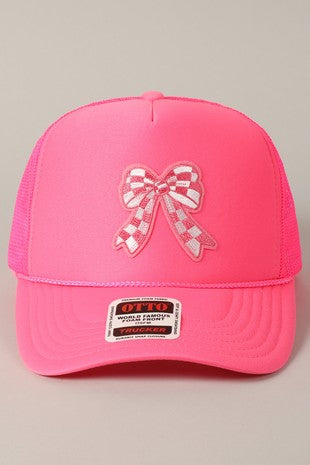 Checkered Ribbon Cap