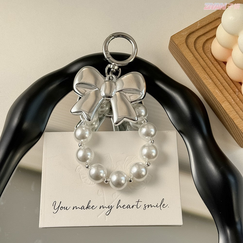 Large Bow and Pearls Bag Charm