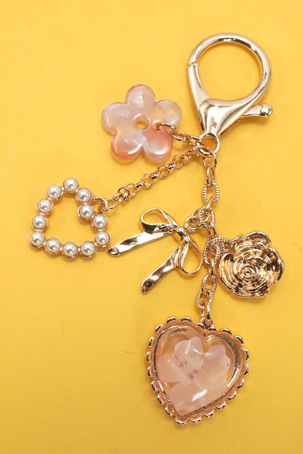 Pink Floral Bag Chain