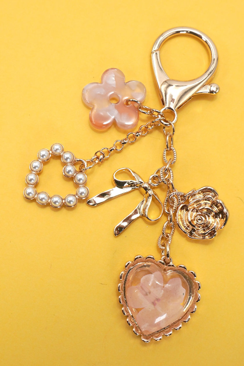 Pink Floral Bag Chain