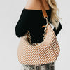 Woven Checkered Shoulder Bag