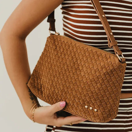 Suede Hobo Shoulder Bag