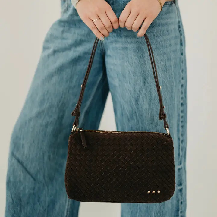 Suede Hobo Shoulder Bag