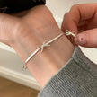 Herringbone and Bow Bracelet