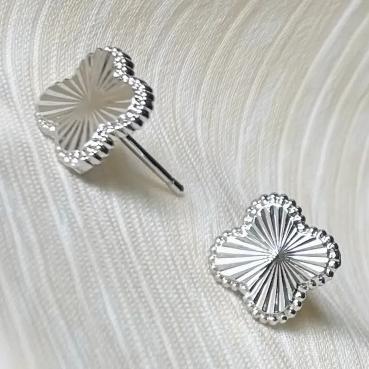 Clover Silver Stud Earrings
