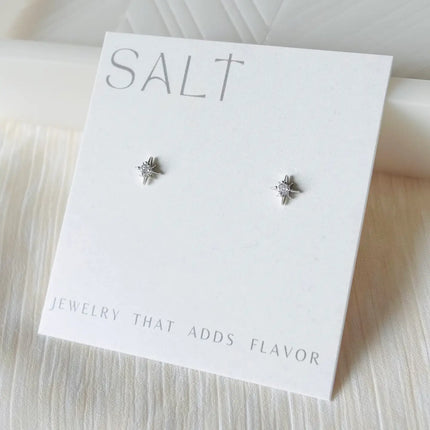 Silver Star Stud Earrings
