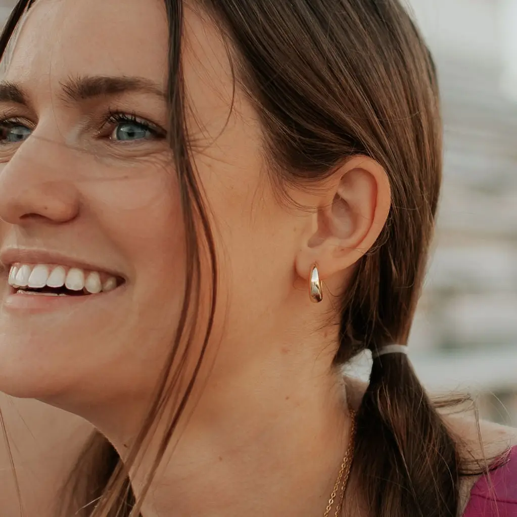 Silver Lexi Chunky Hoops