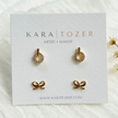 KT Holiday Cz Wreath/Bow Set