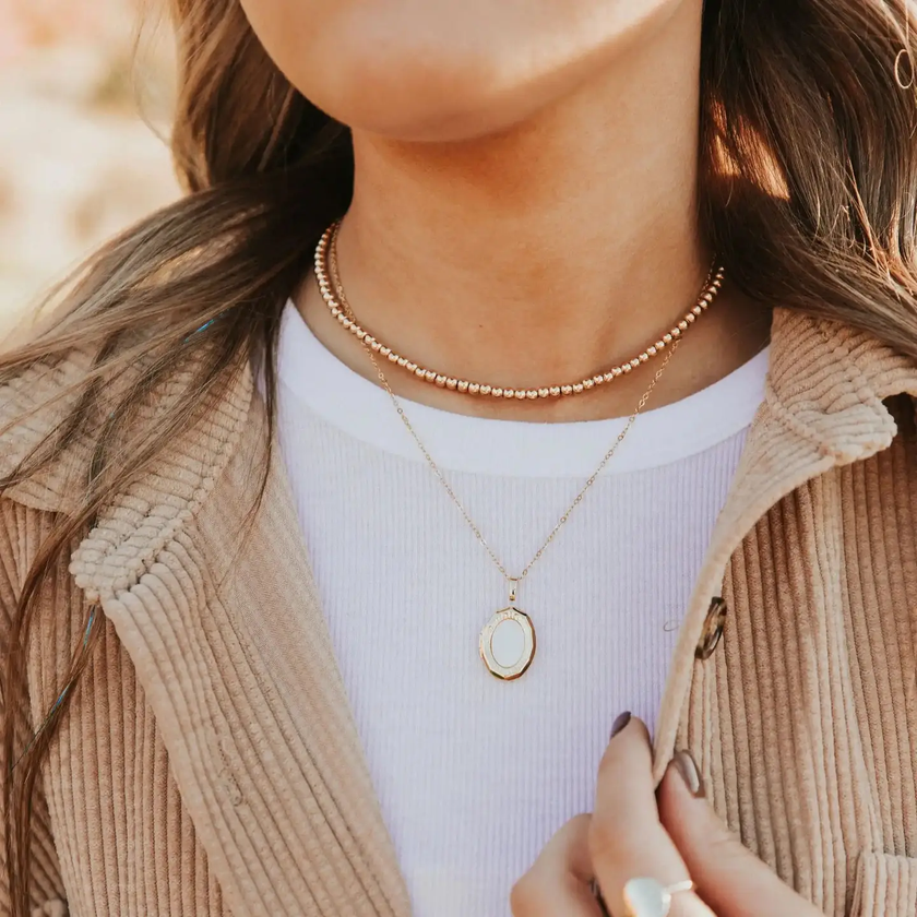 Silver Isabelle Locket Necklace