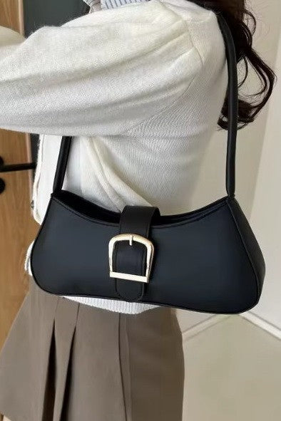 Faux Leather Shoulder Bag
