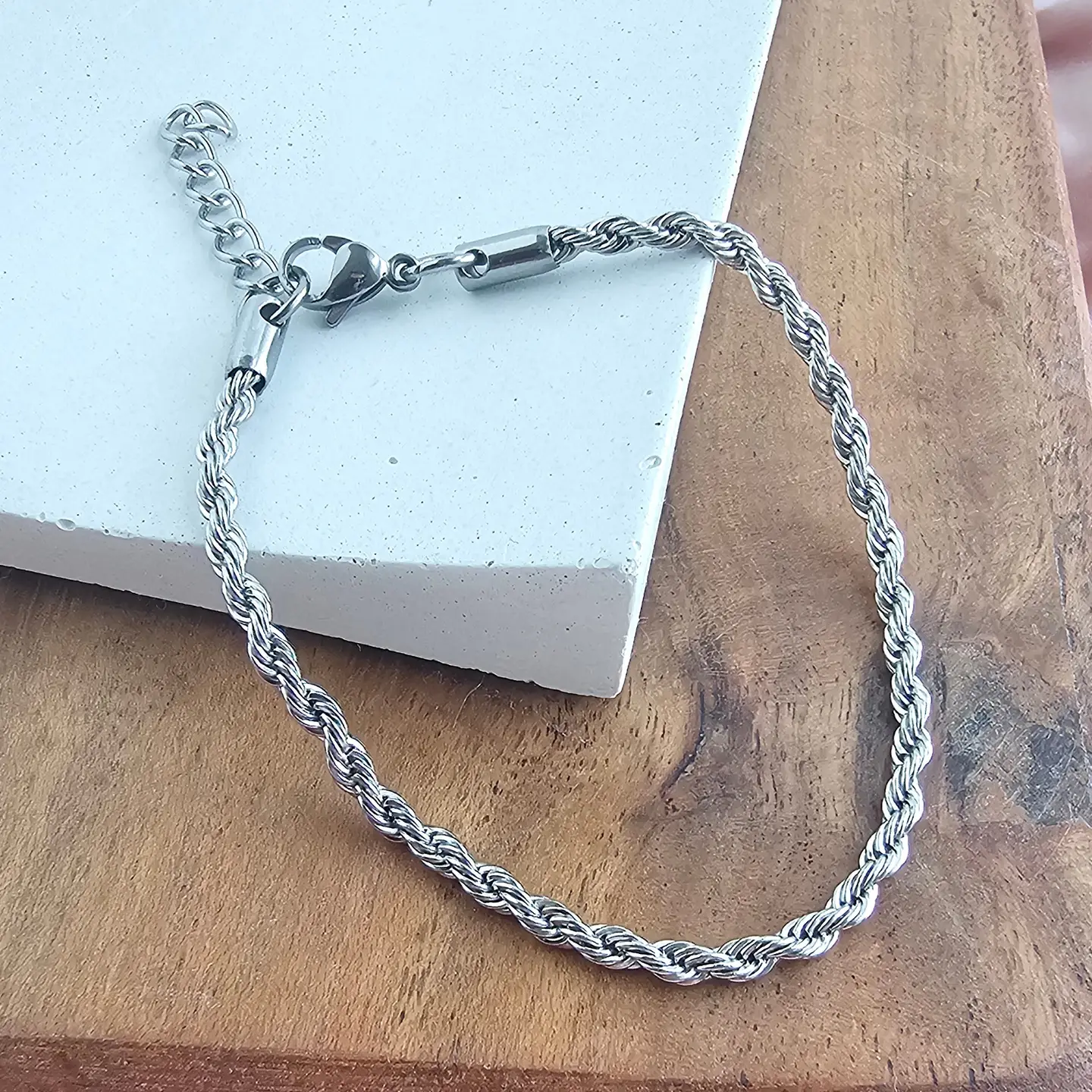 Silver Rope Bracelet