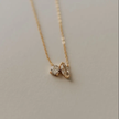 Silver Sloane Two Stone Diamond Necklace