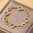 Pave Clover Link Bracelet