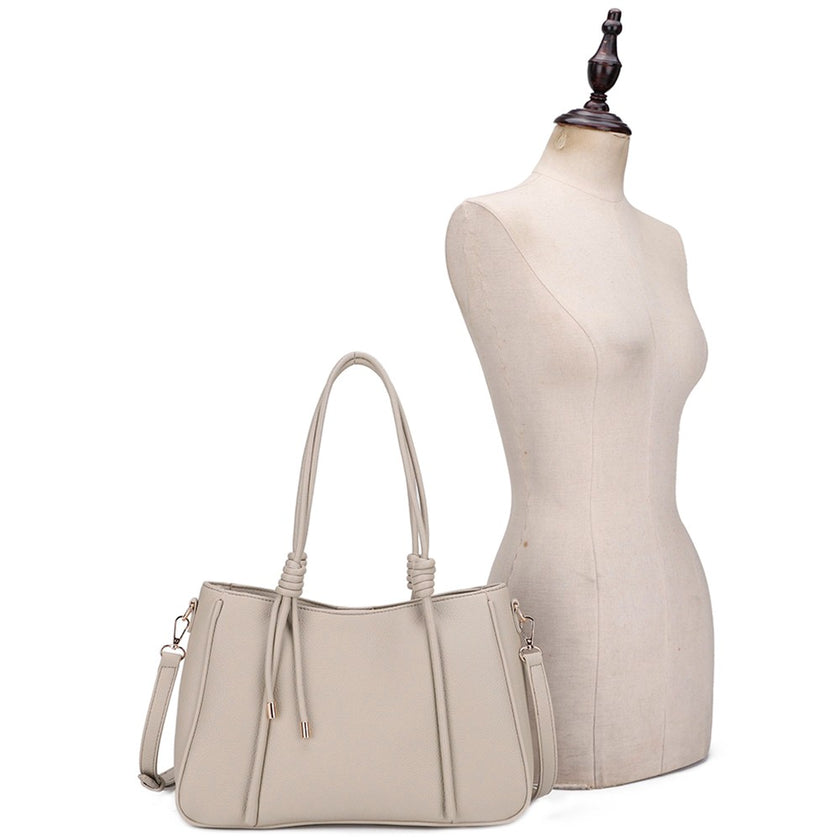 Leather Shoulder Tote Bag