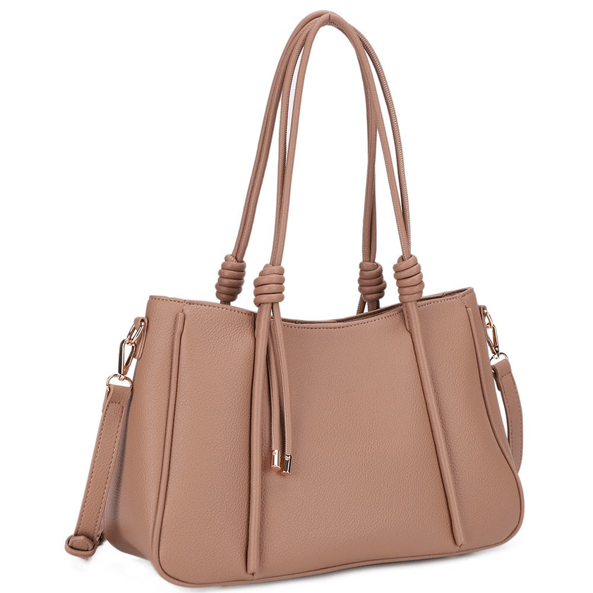 Leather Shoulder Tote Bag