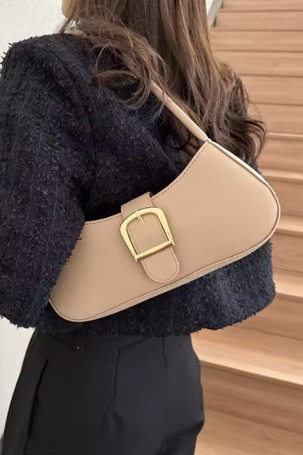 Faux Leather Shoulder Bag